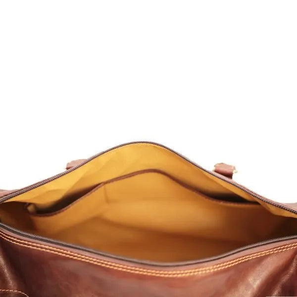 Firenze Leather Travel Duffle Bag – Tuscan Craftsmanship for the Modern Explorer