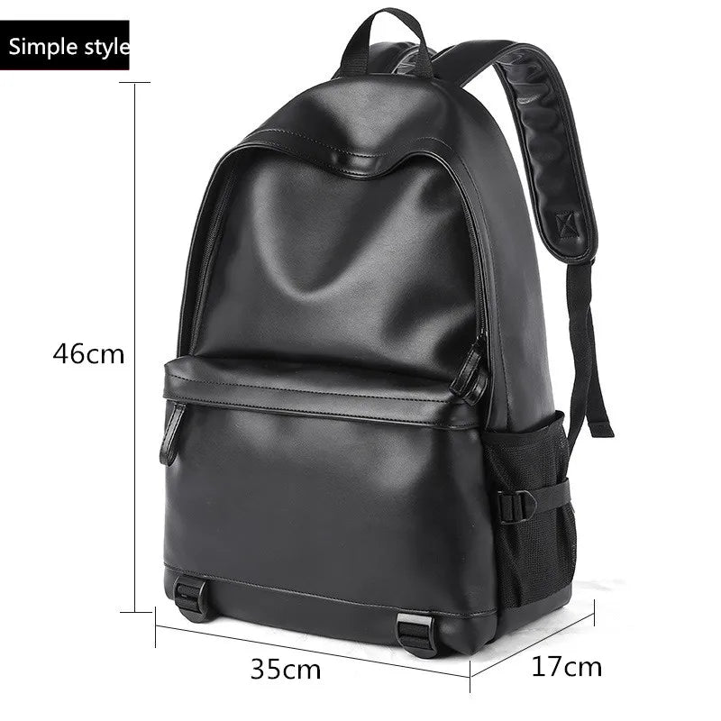 High-Quality Leather Men’s Backpack for 15.6" Laptop – Stylish and Durable for School and Leisure