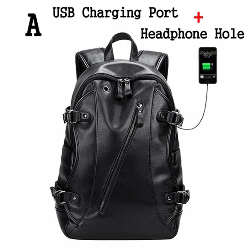 Waterproof Men's Backpack with USB Port – Large Capacity for Daily Use