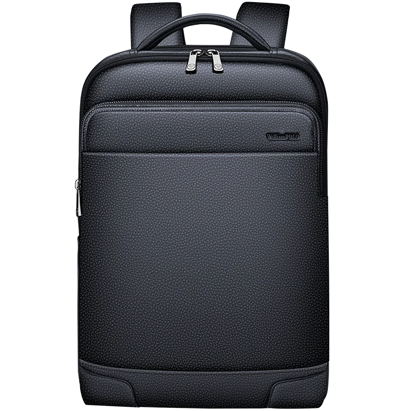 Men’s Genuine Leather Backpack – Large Capacity, Multifunctional for Commuting, Travel, and Leisure
