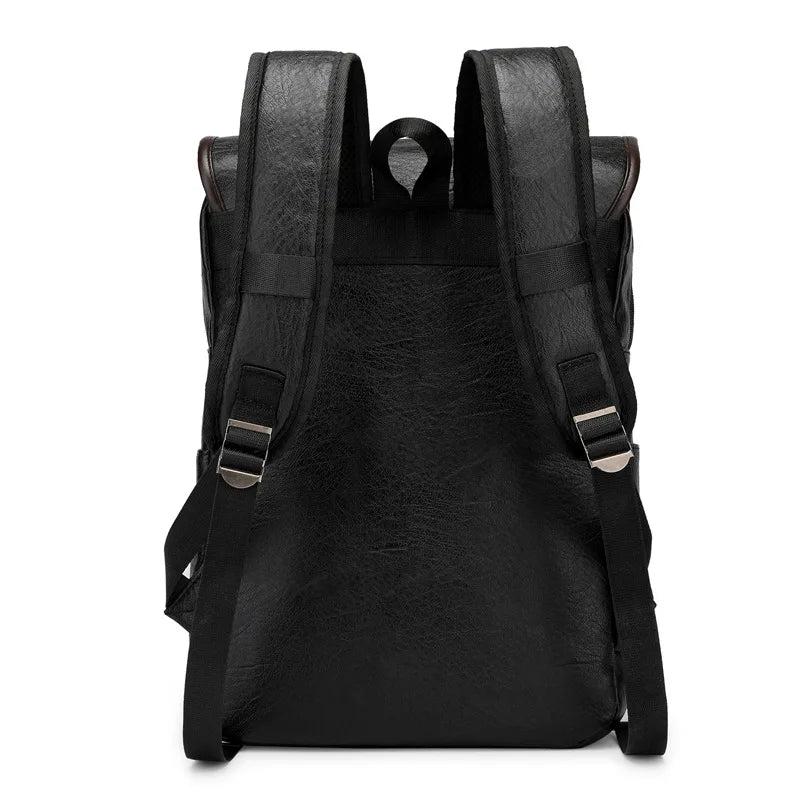 Vintage Genuine Leather Backpack for Laptop – Large Capacity, Waterproof, and Multifunctional for School and Travel
