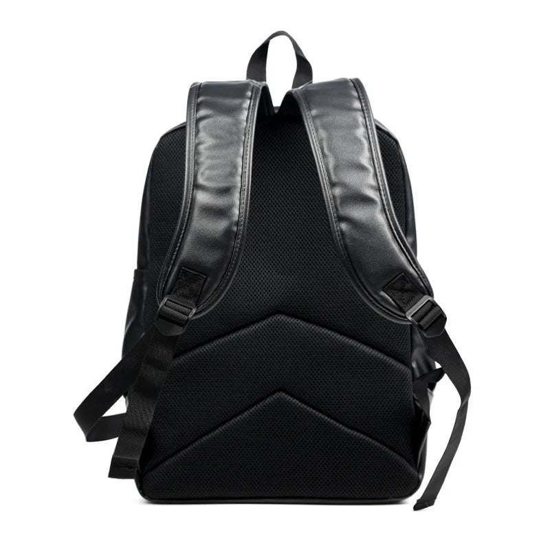 Waterproof Leather Backpack for Men with USB Port – Ideal for 14” Laptop and Casual Travel
