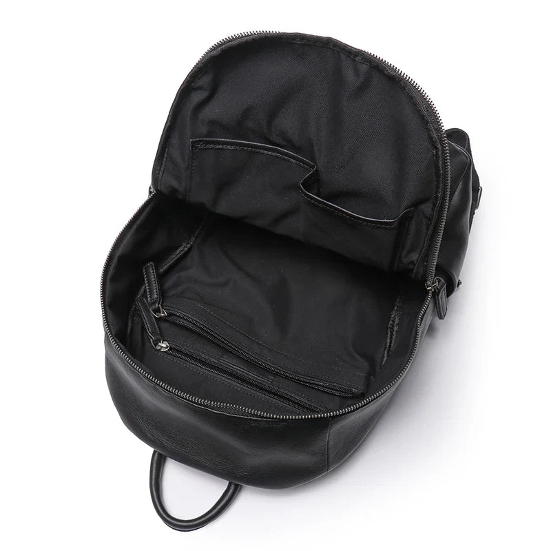 LeathFocus Men’s Vintage Leather Backpack – Classic, Handmade, for School and Leisure