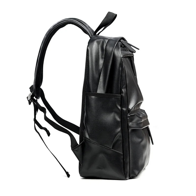 Waterproof Leather Backpack for Men with USB Port – Ideal for 14” Laptop and Casual Travel