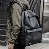 High-Quality Leather Men’s Backpack for 15.6" Laptop – Stylish and Durable for School and Leisure