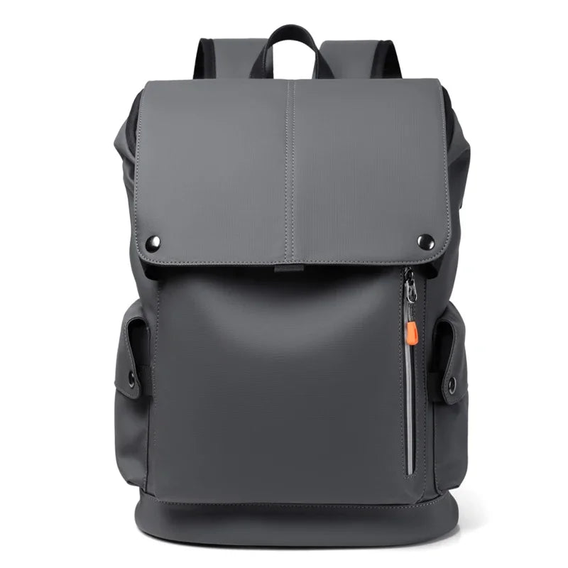 Men’s Waterproof PU Leather Backpack with USB Port – Large Capacity for Business, Laptop, and Urban Life