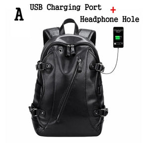 Waterproof Men's Backpack with USB Port – Large Capacity for Daily Use