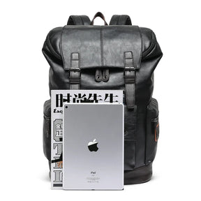 Men's Anti-Theft Leather Backpack – Large Capacity for Laptop and Business Travel