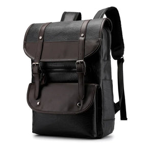 Vintage Genuine Leather Backpack for Laptop – Large Capacity, Waterproof, and Multifunctional for School and Travel