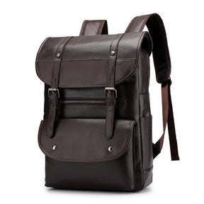 Vintage Genuine Leather Backpack for Laptop – Large Capacity, Waterproof, and Multifunctional for School and Travel
