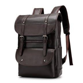 Vintage Genuine Leather Backpack for Laptop – Large Capacity, Waterproof, and Multifunctional for School and Travel