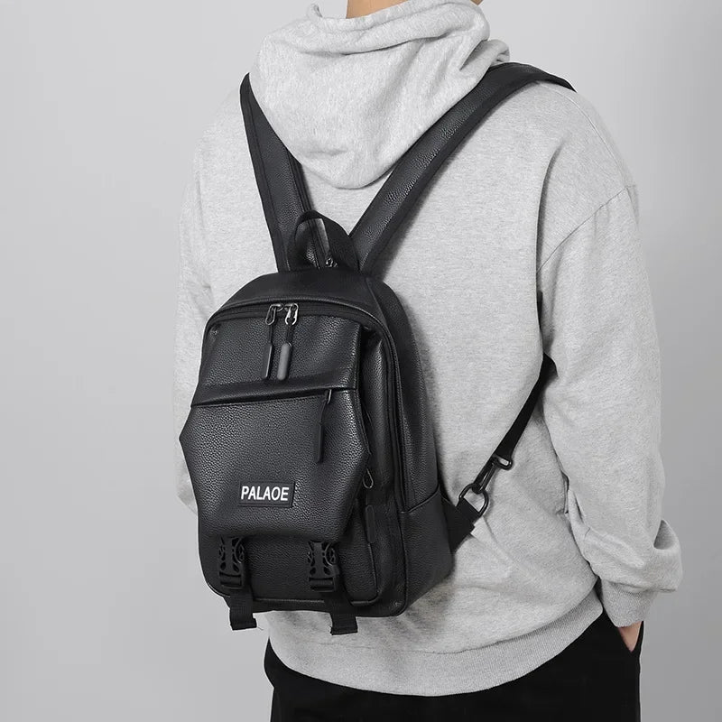 Men’s Mini Multifunctional Backpack – Compact, Stylish, with USB Port for School and Travel 2025