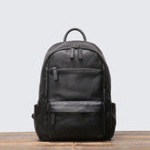 LeathFocus Men’s Vintage Leather Backpack – Classic, Handmade, for School and Leisure