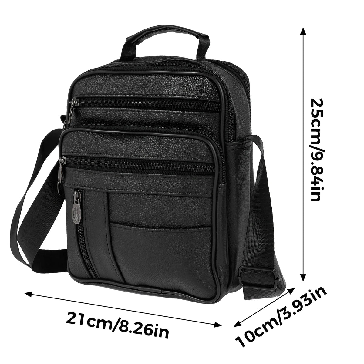 Men’s Leather Messenger Bag – Compact, Spacious, and Versatile for Business and Leisure