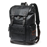 Men's Anti-Theft Leather Backpack – Large Capacity for Laptop and Business Travel