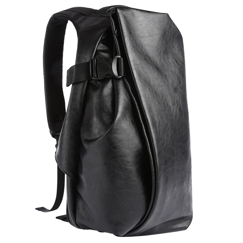 Men’s Leather Laptop Backpack 15.6" – Waterproof, Anti-Theft, with USB Charging Port