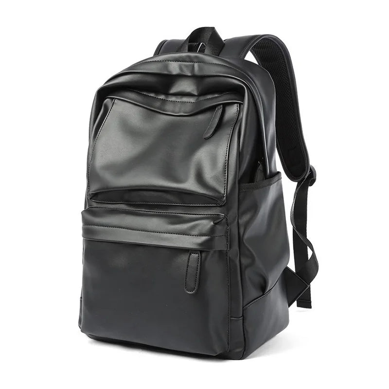 Waterproof Leather Backpack for Men with USB Port – Ideal for 14” Laptop and Casual Travel