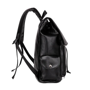 Luxury Men's Leather Backpack – Large Capacity for Laptop and Business Travel