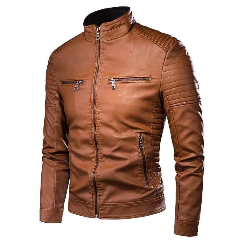Men’s Vintage Genuine Leather Jacket – Premium Men | Classic Elegance & Tailored Details