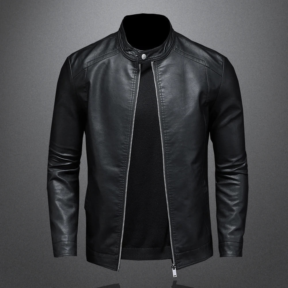 Men’s Genuine Leather Jacket – Jack Premium | Modern Style & Slim Fit in Black
