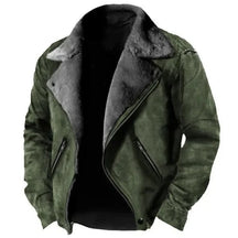 Men’s Winter Jacket with Faux Fur Lining – QuietMen Premium | Warmth & Elegance in Military Green