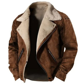 Men’s Winter Jacket with Faux Fur Lining – QuietMen Premium | Warmth & Elegance in Military Green