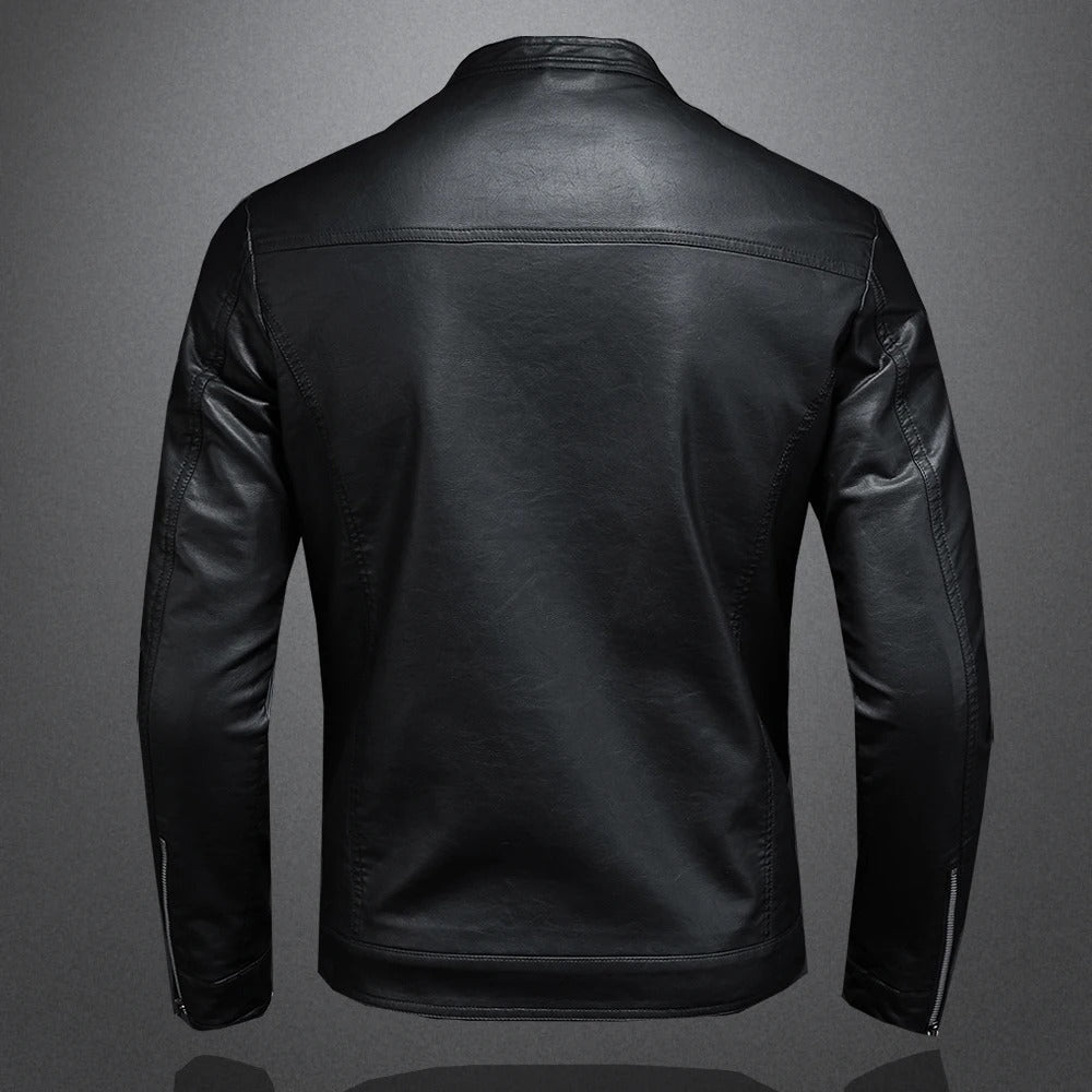 Men’s Genuine Leather Jacket – Jack Premium | Modern Style & Slim Fit in Black