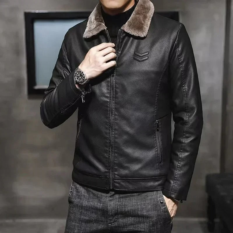 Style and Sophistication in a Genuine Leather Men's Jacket – Borghese