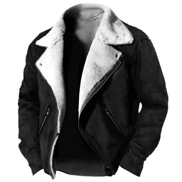 Men’s Winter Jacket with Faux Fur Lining – QuietMen Premium | Warmth & Elegance in Military Green