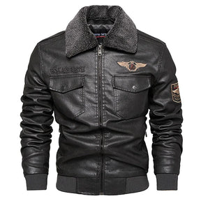 Strength and Style in a Genuine Leather Men's Jacket – Thompson Baker
