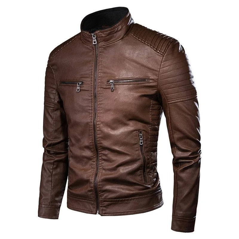 Men’s Vintage Genuine Leather Jacket – Premium Men | Classic Elegance & Tailored Details