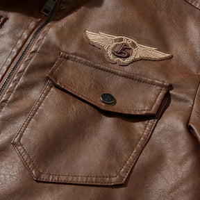 Strength and Style in a Genuine Leather Men's Jacket – Thompson Baker