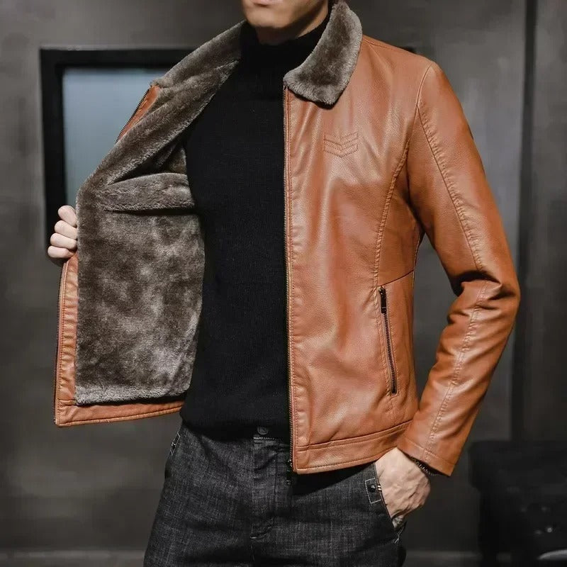 Style and Sophistication in a Genuine Leather Men's Jacket – Borghese