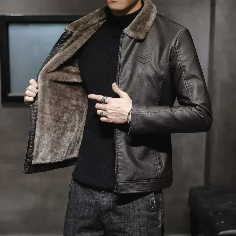 Style and Sophistication in a Genuine Leather Men's Jacket – Borghese